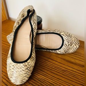 J. Crew authentic snakeskin ballet flats